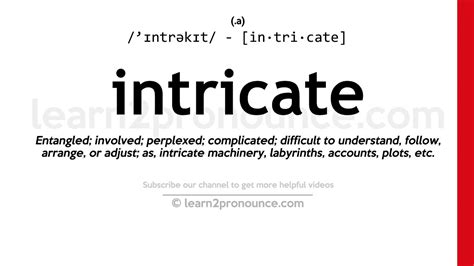 Intricate Definition & Meaning .